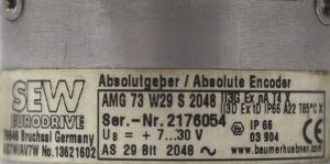 مشخصات فنی انکودر AMG 73 W29 S2048 برند SEW
